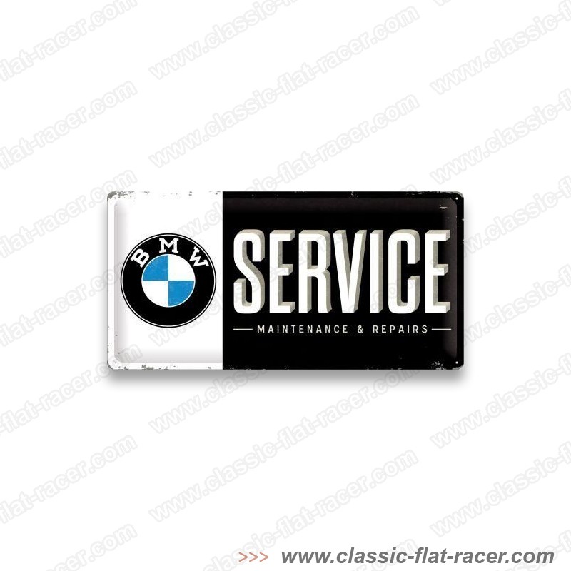 Plaque mûrale Nostalgic art BMW SERVICE : style vintage: 25 x 50 cm -  Classic Flat Racer - Michael Zeler