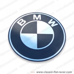 Logo - sticker adhésif noir et chrome en 70 mm: BMW /5 à /7: R45 à R100
