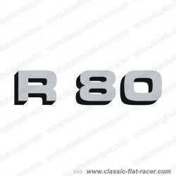Sticker gris argenté / noir sur cache batterie BMW MOTORRAD R80