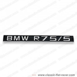 Plaque signalitique en reproduction sur capot de démarreur siglé BMW R75/5 piéce neuve moto BMW
