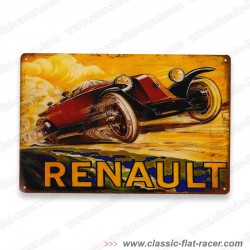 Plaque publicitaire Renault Torpedo en 20x30 cm.