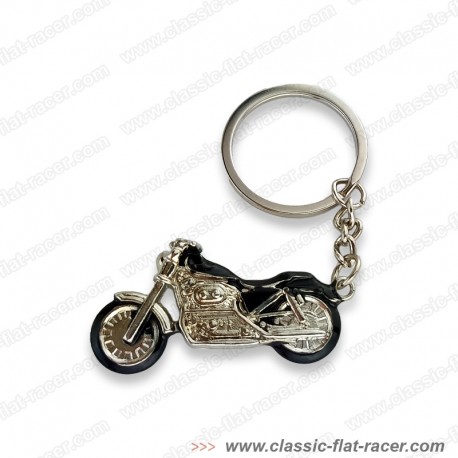 Porte clef Harley Davidson Sporster noir accéssoire du motard youngtimer vintage