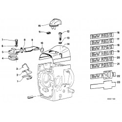 Plaque signalitique capot moteur : piéce détachée neuve moto BMW R60/5 
